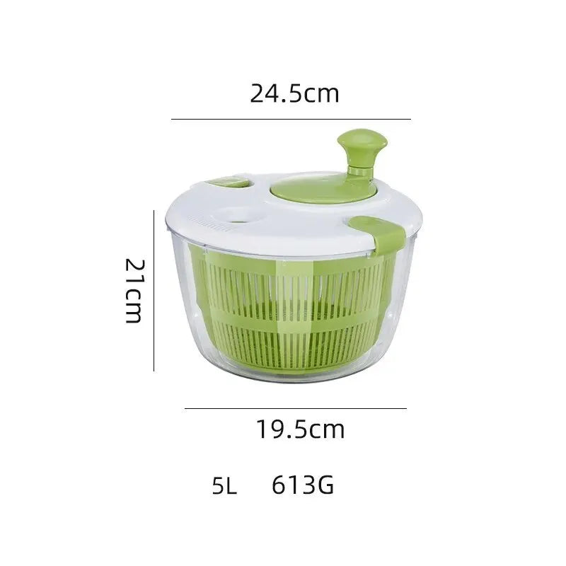 Compact fruit and vegetable drying and cleaning machine.