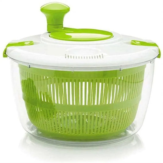 Compact fruit and vegetable drying and cleaning machine.